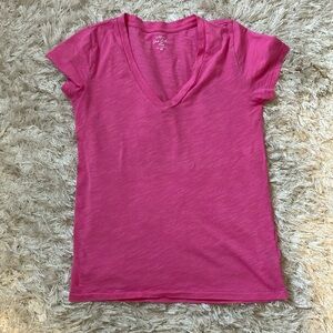 J.Crew slub cotton V-neck tee XS